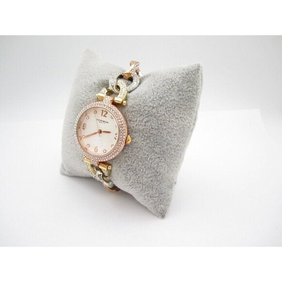 Women Akribos XXIV Crystal Quartz 27mm Analog Round Watch (G705) "New Battery" - Picture 4 of 8